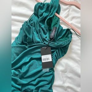 Princess Polly Emerald green one strap mini dress. NEW WITH TAGS